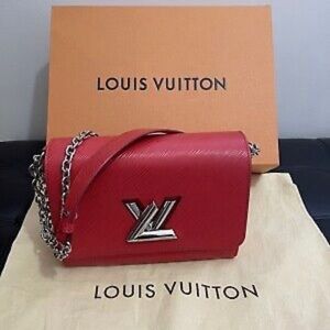 Red Louis Vuitton twist purse
